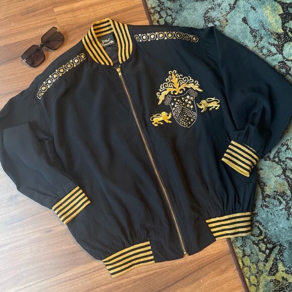 Vintage Bomber Sz L - Vital Elements Label - Picture 1 of 8